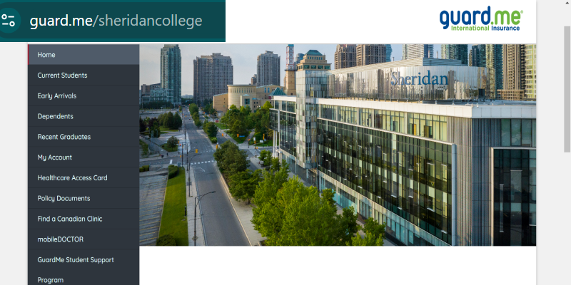 Image of guardme website